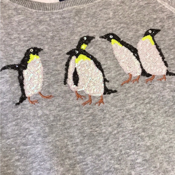 American Eagle Cozy Sequined Penguin Sweatshirt - Picture 5 of 16